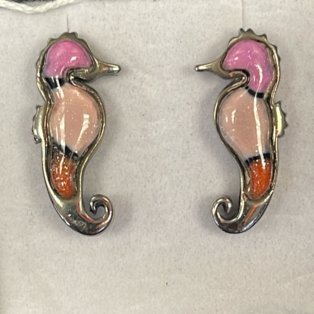 Seahorse Earrings in 925 Silver